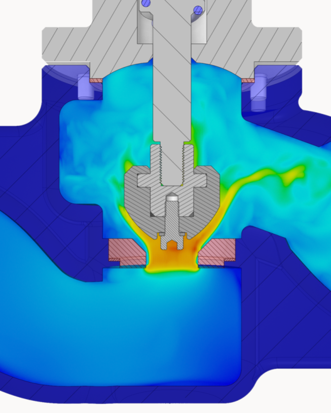 Gearbox simulation image via ansys