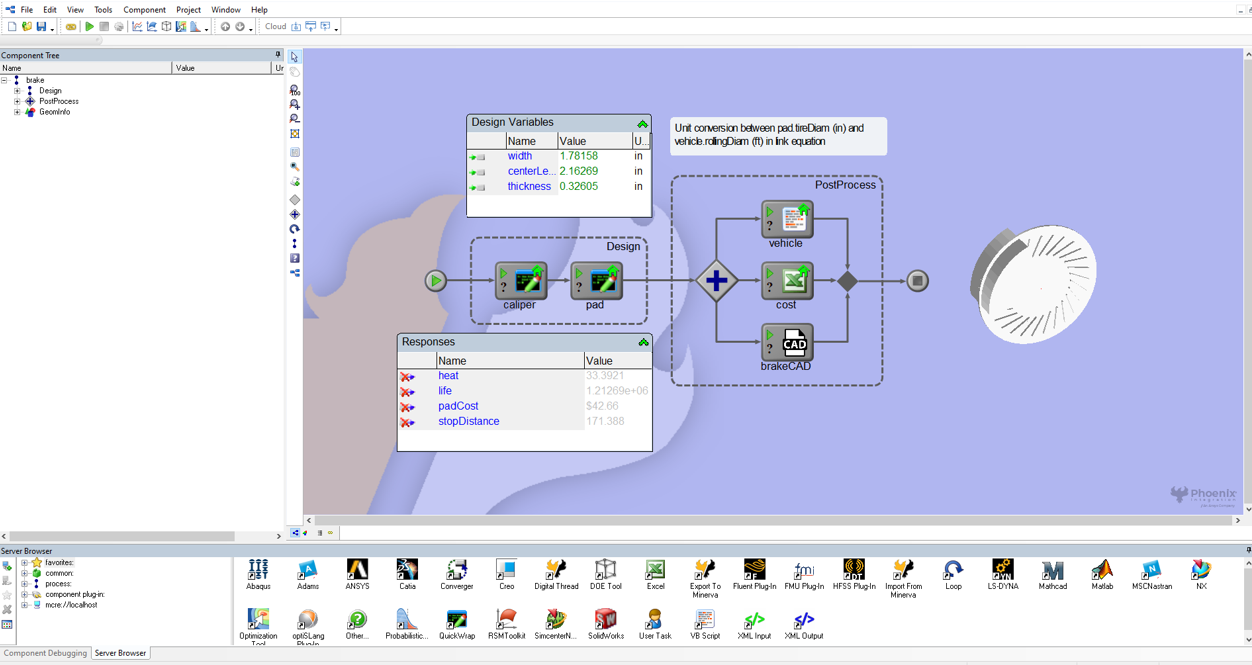 Gearbox simulation image via ansys